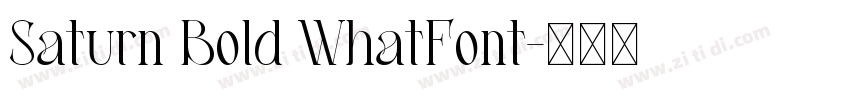 Saturn Bold WhatFont字体转换